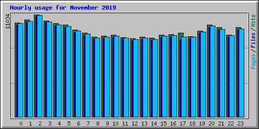 Hourly usage for November 2019