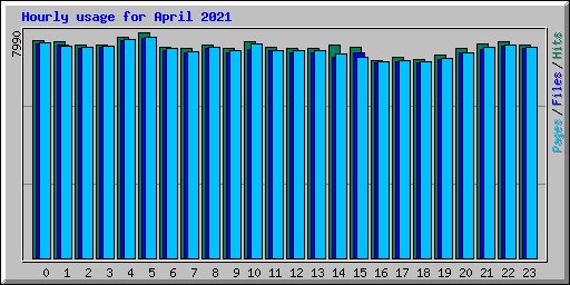 Hourly usage for April 2021