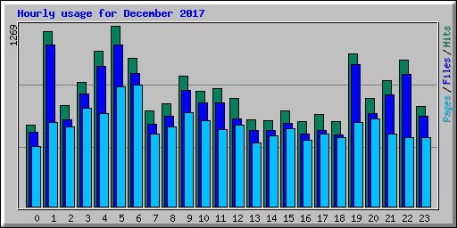 Hourly usage for December 2017