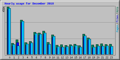 Hourly usage for December 2018