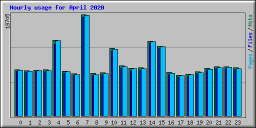 Hourly usage for April 2020
