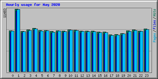 Hourly usage for May 2020