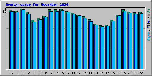 Hourly usage for November 2020