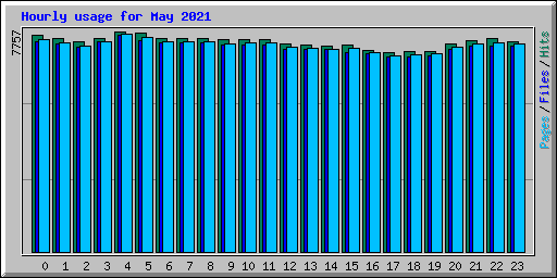 Hourly usage for May 2021