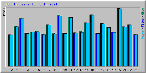 Hourly usage for July 2021