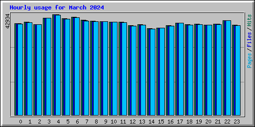 Hourly usage for March 2024